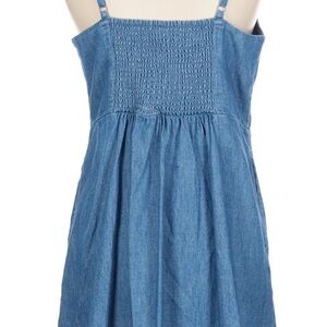 Old Navy Denim Blue Smocked Midi Dress